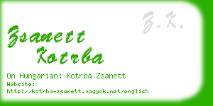 zsanett kotrba business card